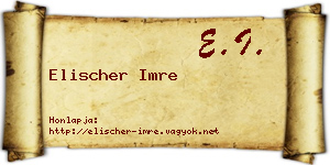 Elischer Imre névjegykártya
