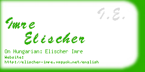 imre elischer business card